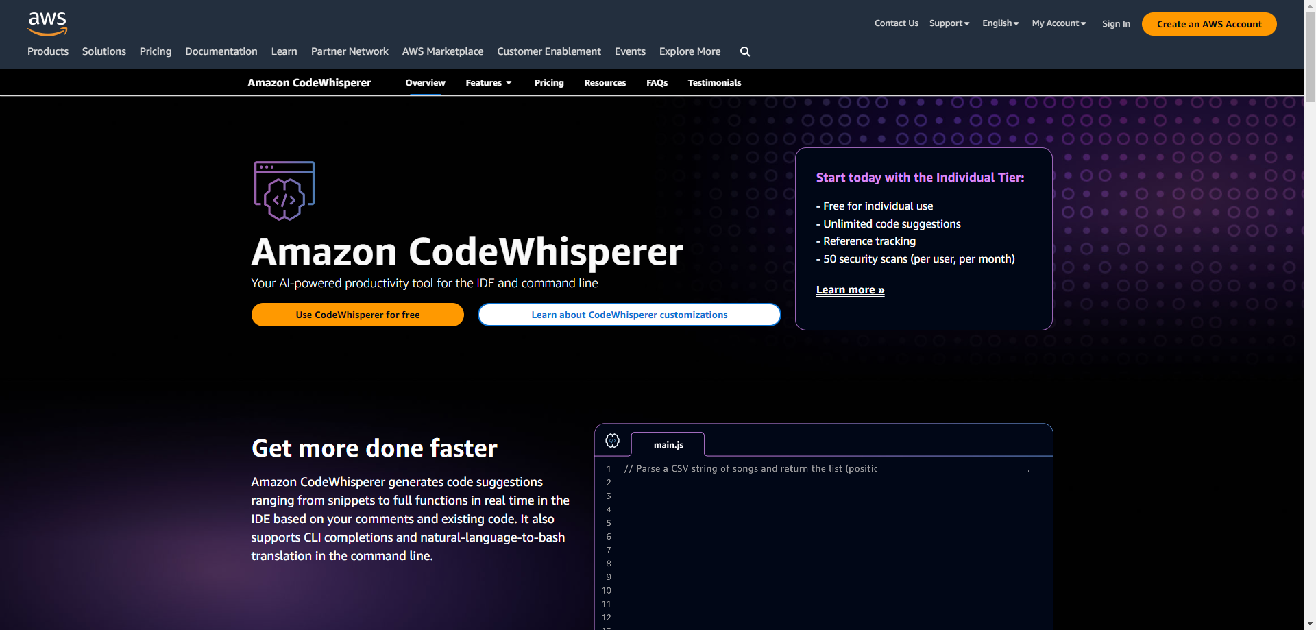 Amazon CodeWhisperer